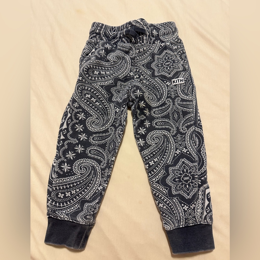 Kith kids blue bandana paisley pants 2T